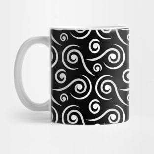 black and white spiral seamless pattern Mug